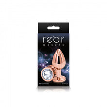 Load image into Gallery viewer, Rear Assets Plug - Rose Gold &amp; Clear Circle Gem
