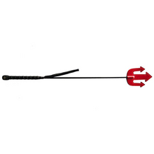 Load image into Gallery viewer, Rouge Leather Devil Riding Crop Red
